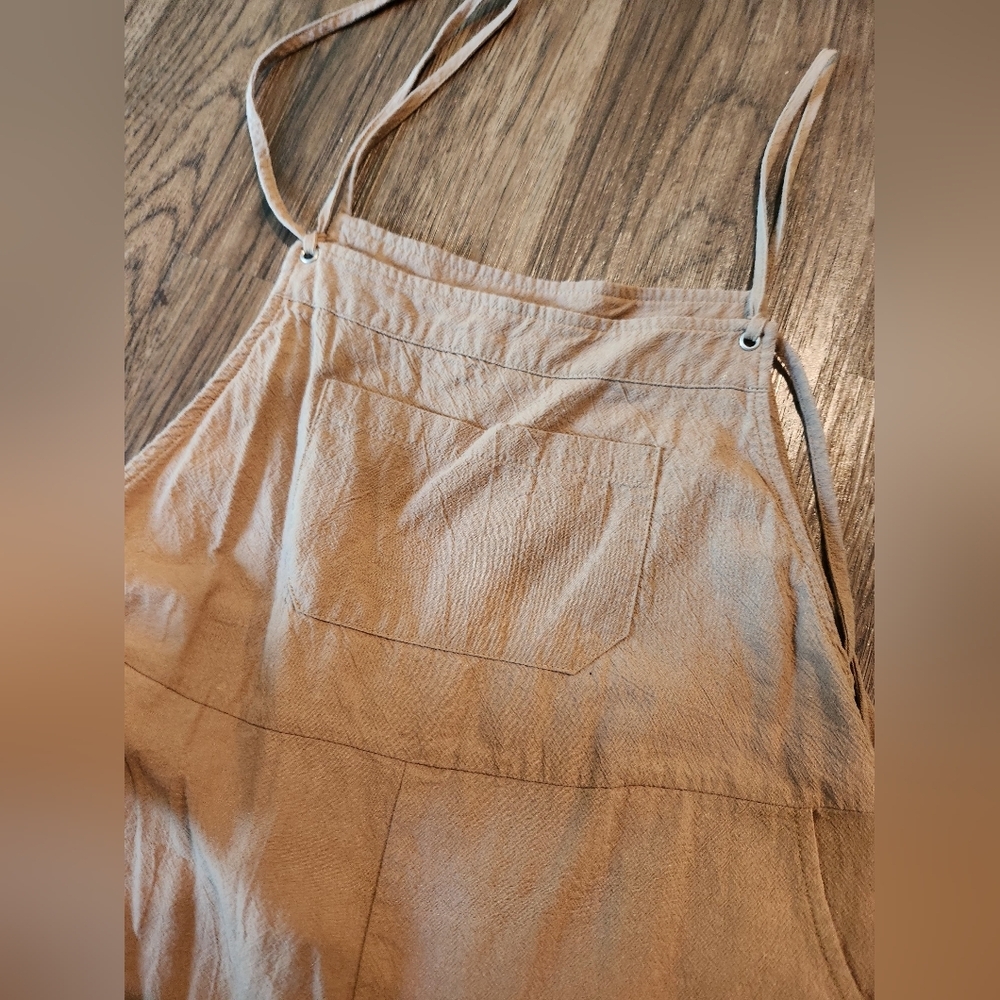 Tan Gauze Romper - Picture 2 of 4